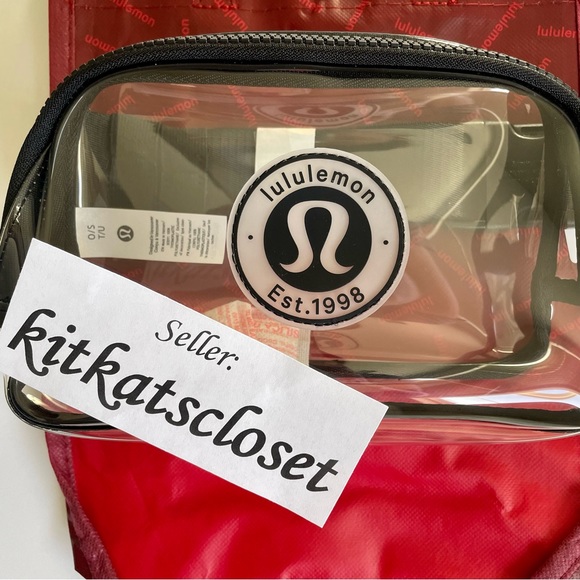 🆕 1L BLACK/CLEAR - NWT lululemon everywhere belt bag EBB with LOGO - Picture 7 of 9